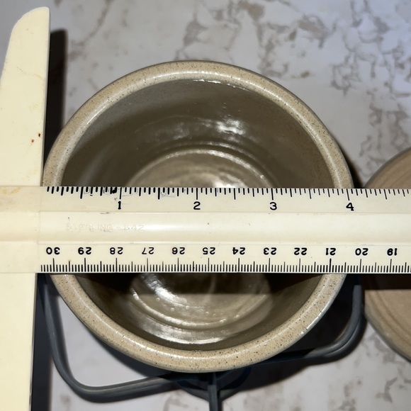 Vintage United States of America Cheese Crock with Lid and Metal Handle - Picture 15 of 16